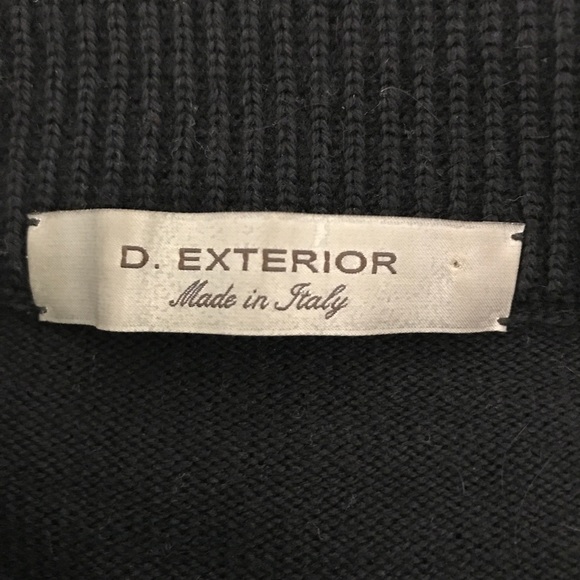 D. Exterior Asymmetrical Zip Collar Turtleneck - Picture 4 of 13